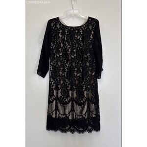 Cooan Black Cocktail & Formal‎ Dresses for Women Lace Sequin - Size L